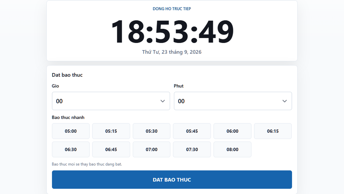 Ảnh xem trước hướng dẫn đặt báo thức online trên máy tính bằng TimerStart